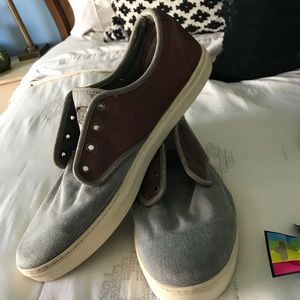 Men’s leather and canvas vans size 13.